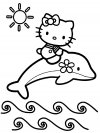 Dibujos para colorear - Hello Kitty, para desarrollar la generación menor