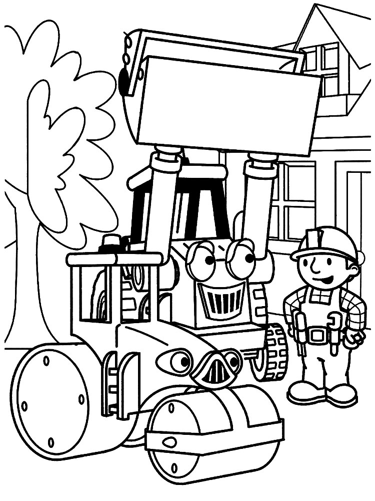 Bob el constructor - dibujos animados infantiles, para colorear