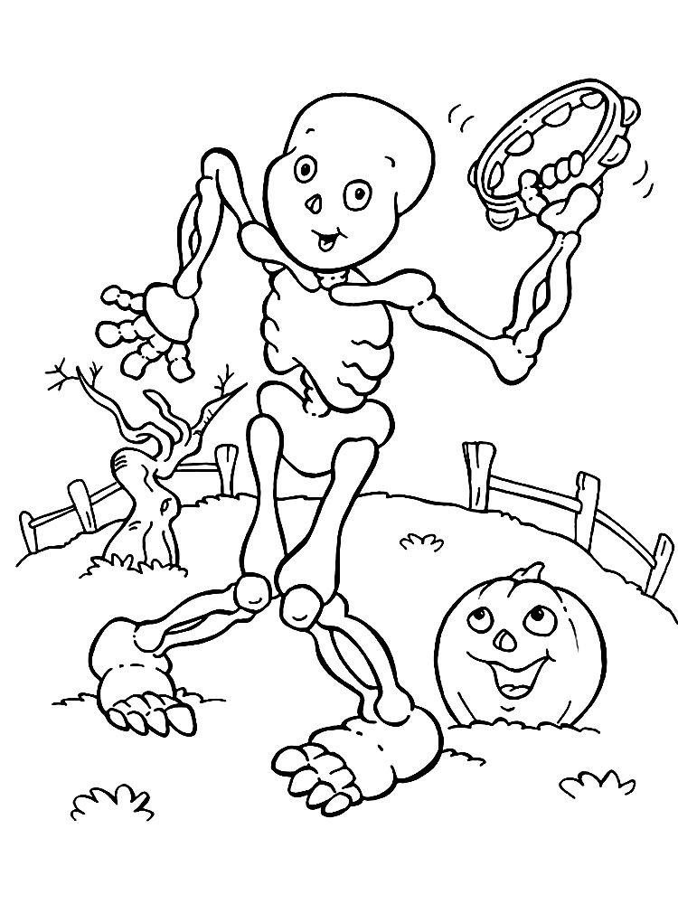 Dibujos para colorear - Halloween, para desarrollar la generación menor