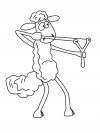Útiles dibujos para colorear - oveja Shaun, para chiquitines creativos