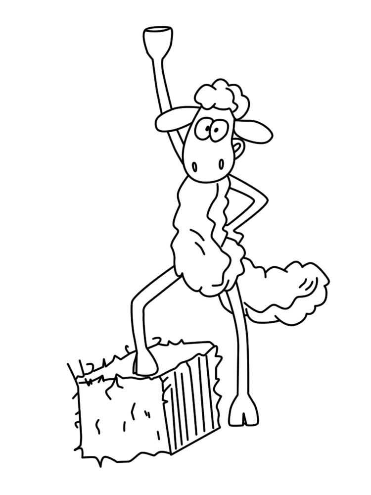 Algo útil para niñas y niños - dibujos para colorear - oveja Shaun