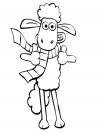 Dibujos para colorear - oveja Shaun, para un desarrollo infantil, en conjunto
