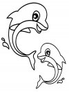 Descargar gratis dibujos para colorear - delfines