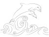 Gratuitos dibujos para colorear - delfines, descargar e imprimir