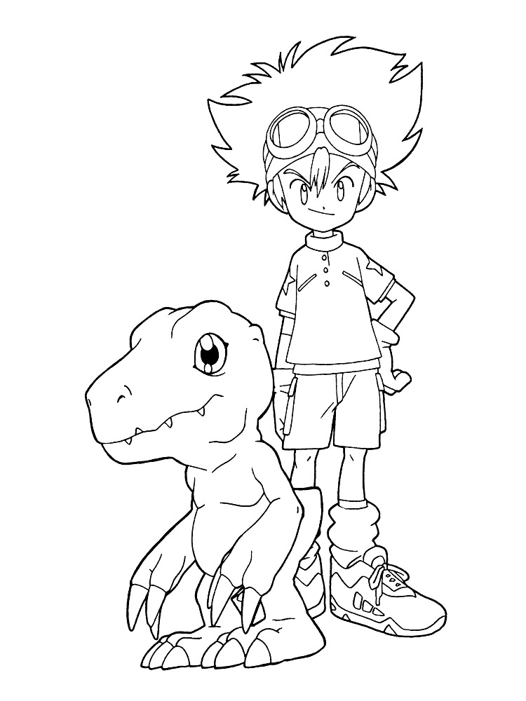 Digimon - descargar gratis dibujos para colorear