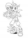 Dibujos para colorear - Digimon, para un desarrollo infantil, en conjunto