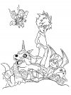 Útiles dibujos para colorear - Digimon, para chiquitines creativos