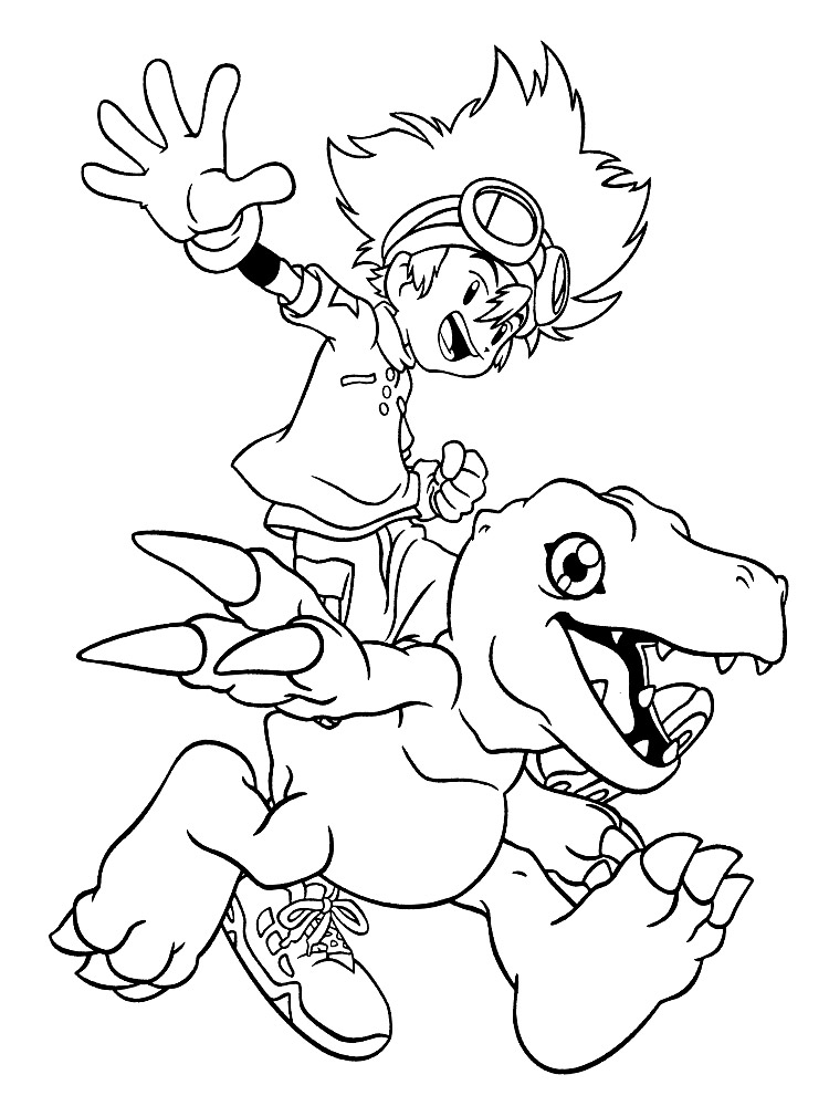 Imprimir dibujos para colorear - Digimon, para niños y niñas