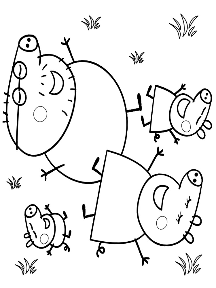 Peppa Pig - dibujos infantiles para colorear