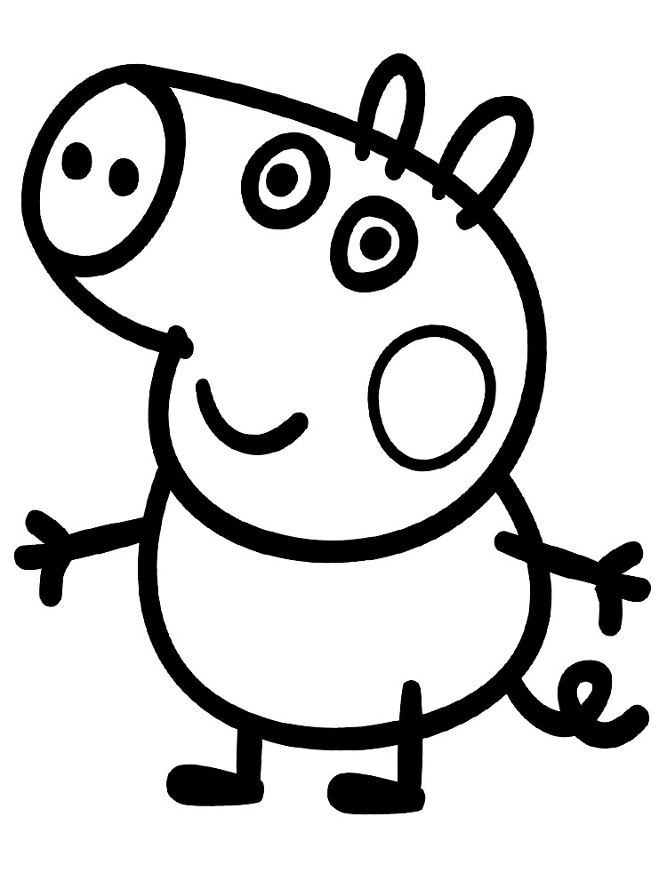 Imprimir imágenes dibujos para colorear - Peppa Pig, para niños y niñas