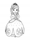 Dibujos para colorear - la Princesa Sofía, para niños
