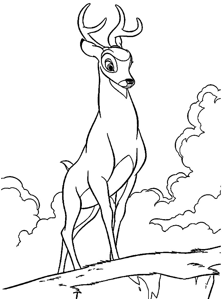 Dibujos para colorear - Bambi, para niños