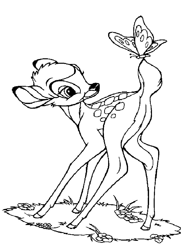 Descargamos dibujos para colorear - Bambi