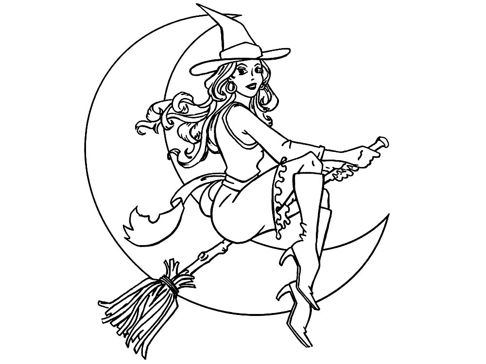 Dibujo Para Colorear Bruja De Halloween Dibujos Para Imprimir Gratis My Xxx Hot Girl