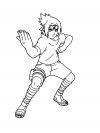Sasuke Uchiha - dibujos animados infantiles, para colorear