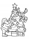 Imprimir dibujos para colorear - arbol de Navidad, para niños y niñas