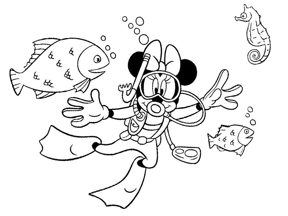  Imprimir gratis dibujos para colorear – Los personajes de Disney