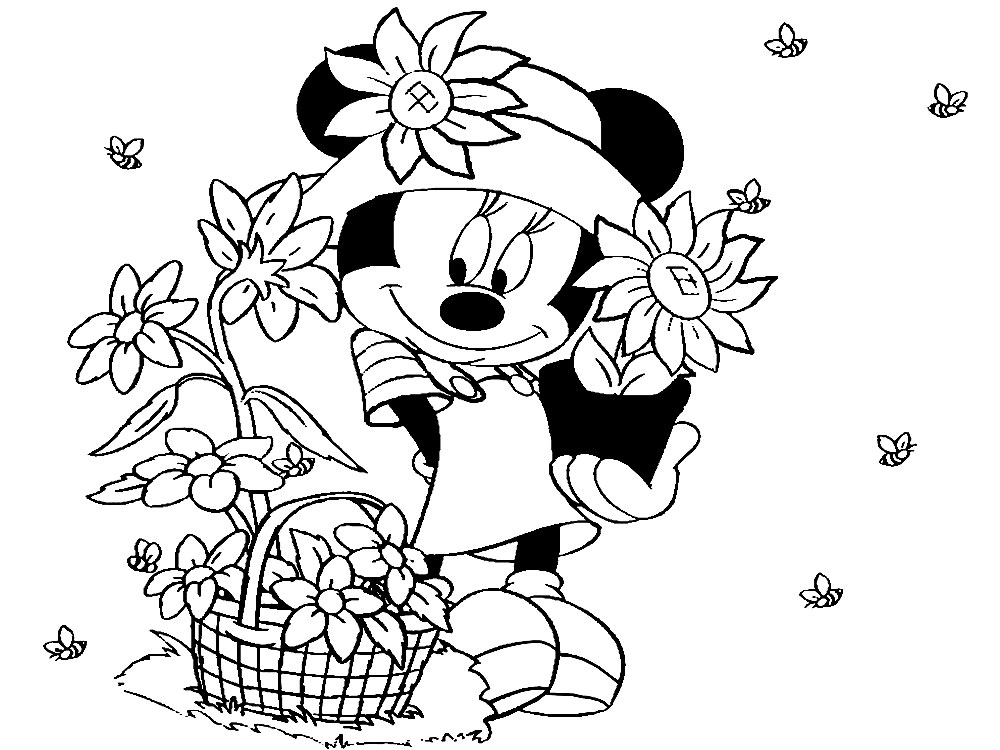 Dibujos animados para colorear – Los personajes de Disney, para niños  pequeños.