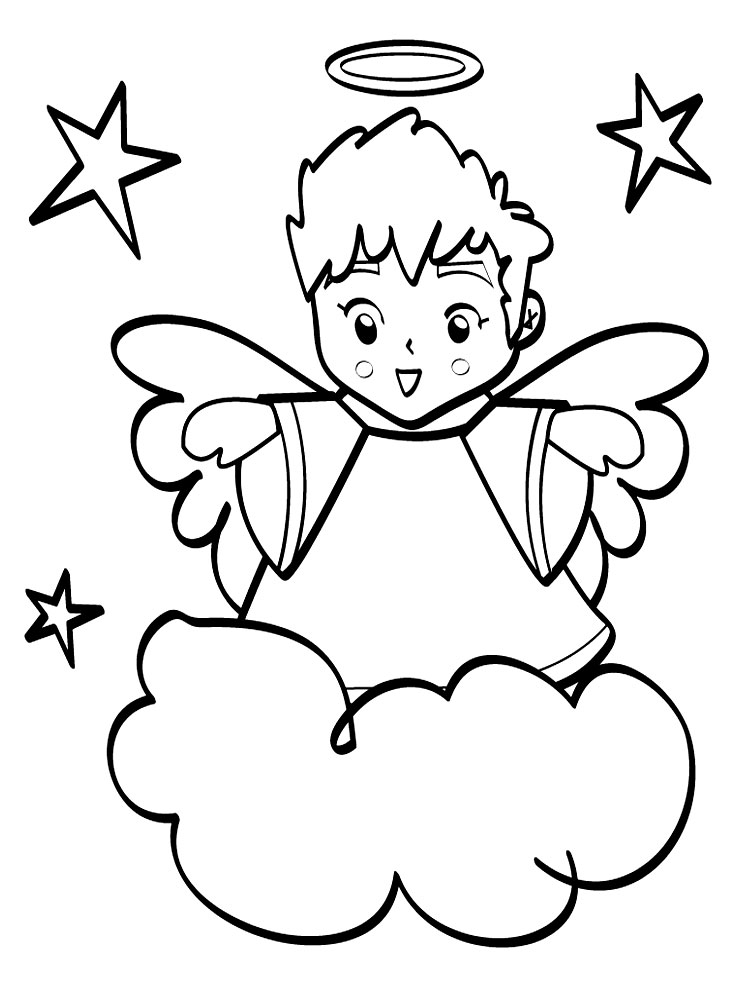 Descargar dibujos para colorear - angels
