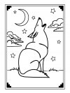 Imprimir dibujos para colorear - lobos, para niños y niñas