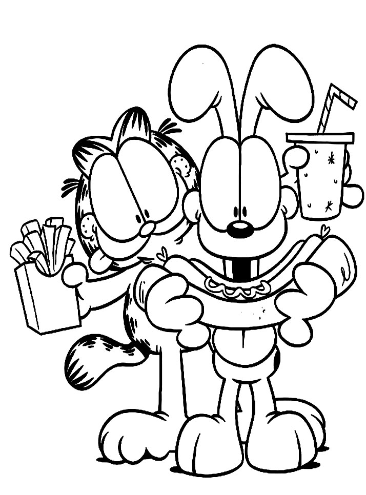 Descargar gratis dibujos para colorear - Garfield