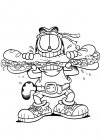Útiles dibujos para colorear - Garfield, para chiquitines creativos