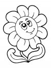 Dibujos infantiles para colorear - flores, para desarrollar movimientos musculares menudos