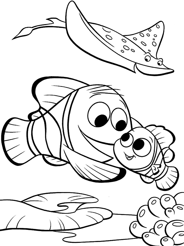 Gratuitos dibujos para colorear - buscando a Nemo, descargar e imprimir