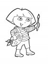 Dora la exploradora - dibujos infantiles para colorear, para niños y niñas