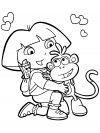 Gratuitos dibujos para colorear - Dora la exploradora, descargar e imprimir