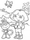 Dibujos para colorear - Dora la exploradora, para niños