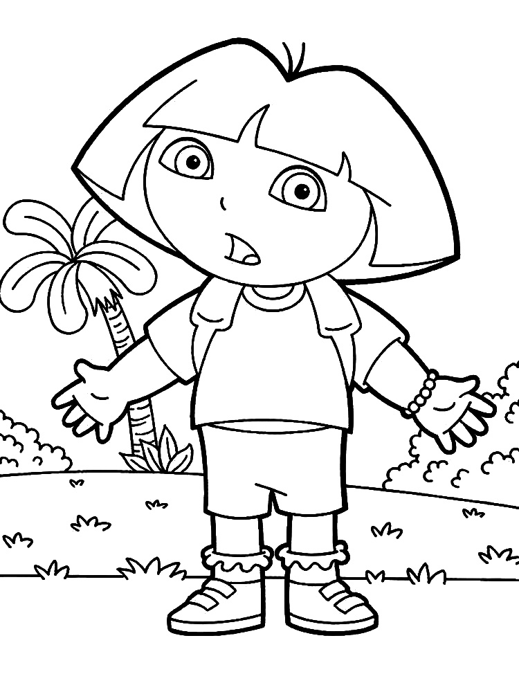  Descargamos dibujos para colorear – Dora la exploradora.