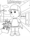 Manny manitas - dibujos animados infantiles, para colorear