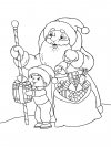 Imprimir dibujos para colorear - Santa Claus, para niños y niñas