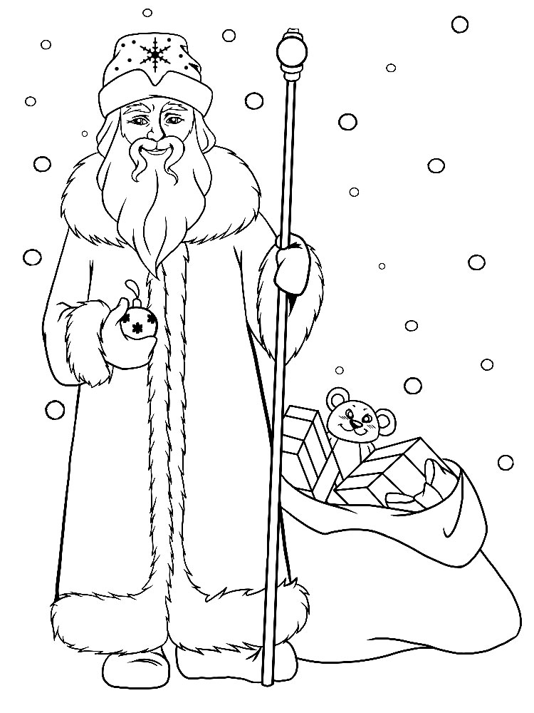 Gratuitos dibujos para colorear - Santa Claus, descargar e imprimir