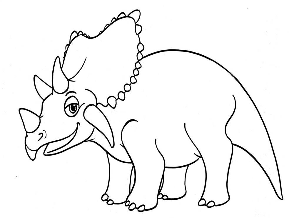 Dibujos para colorear - dinosauria, para niñas y niños