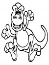 Dibujos animados para colorear - dinosauria, para niños pequeños