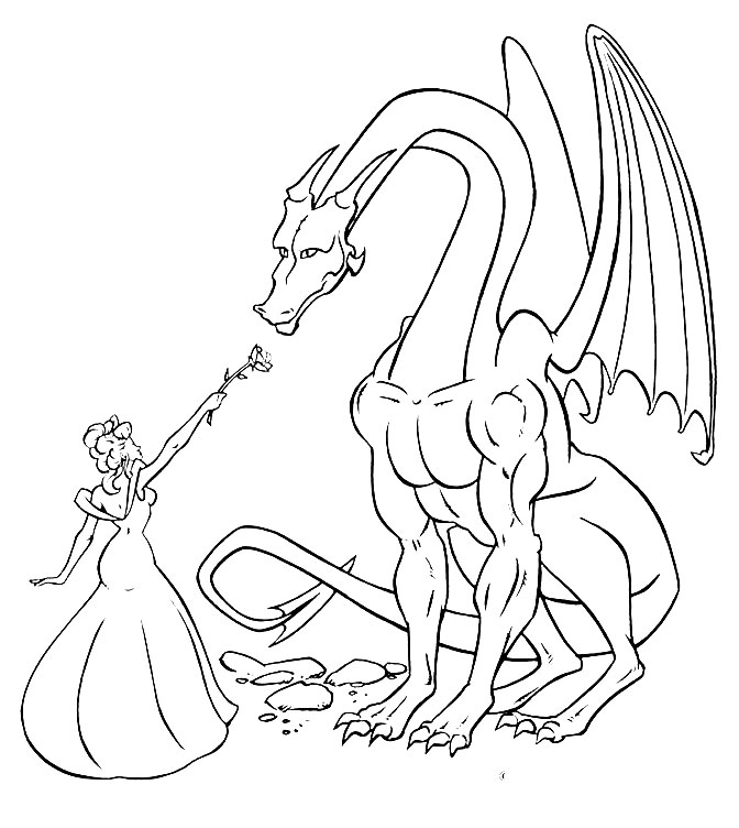 Dibujos para colorear - dragón