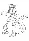 Descargamos dibujos para colorear - dragón