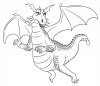 Dibujos para colorear - dragón, para niñas y niños