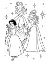 Útiles dibujos para colorear - princesas, para chiquitines creativos