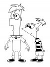 Descargar dibujos para colorear - Phineas y Ferb
