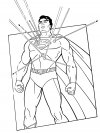 Dibujos infantiles para colorear - Superman, para desarrollar movimientos musculares menudos