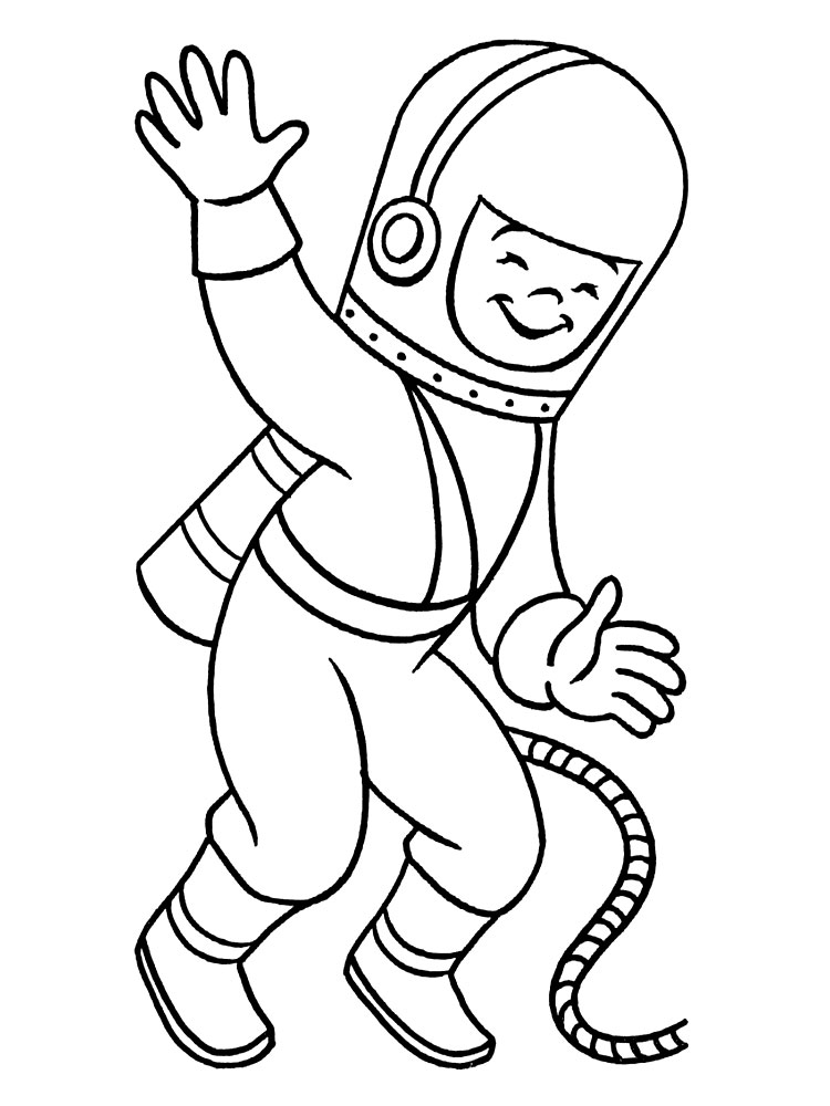 Imprimir dibujos para colorear – astronaut, para niños y niñas