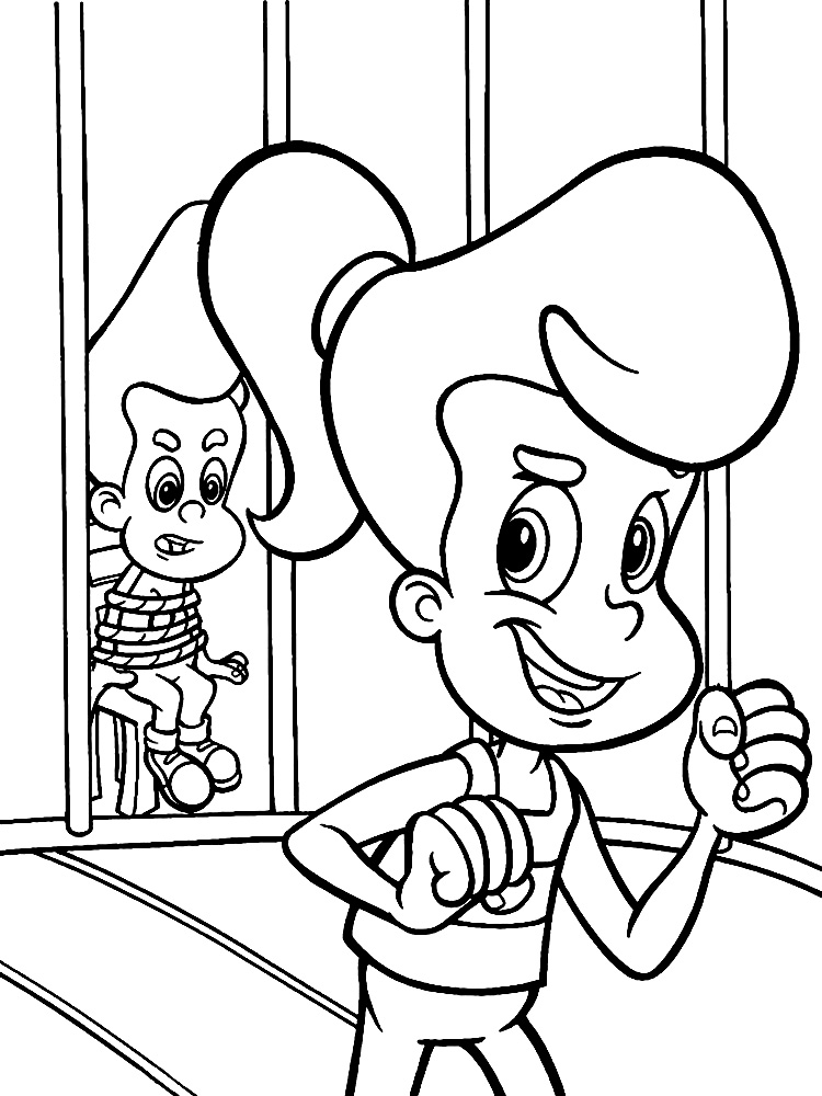 Algo útil para niñas y niños - dibujos para colorear - Jimmy Neutron
