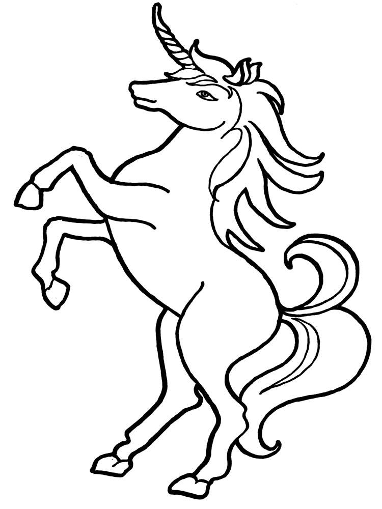 Dibujos para colorear – unicornio, para niños